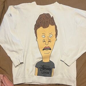 Vintage Stussy Beavis and Butt-head crewneck